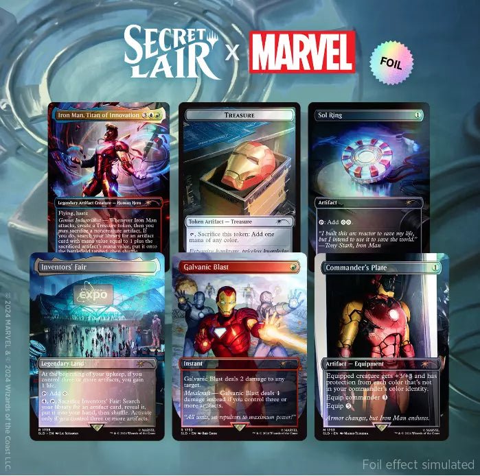 Non-foil MTG Set Magic The Gathering Secret Lair X Marvel's Iron