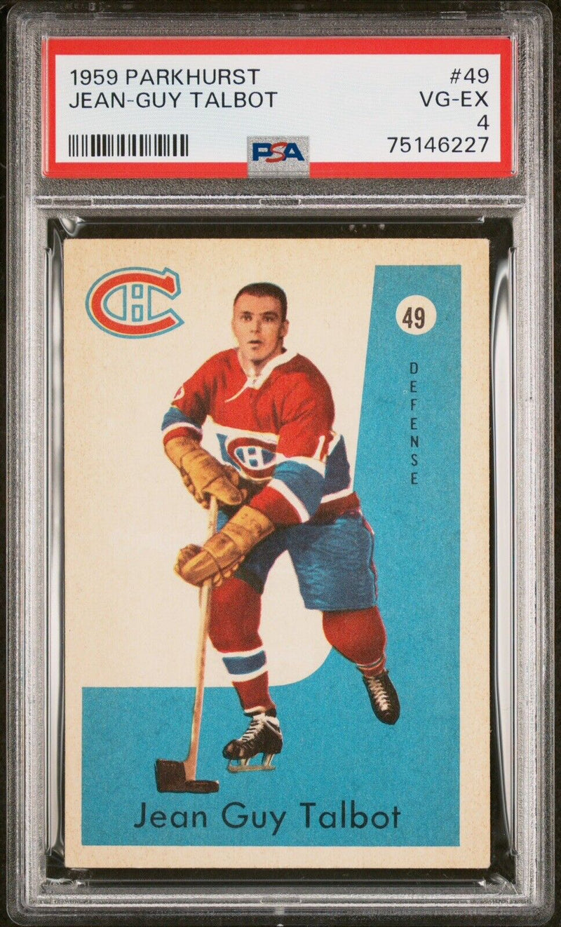 1959 Parkhurst Hockey Jean Guy Talbot PSA 4 - Cartes Sportives Rive Sud