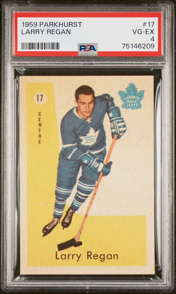 1959 Parkhurst Hockey Larry Regan PSA 4 - Cartes Sportives Rive Sud