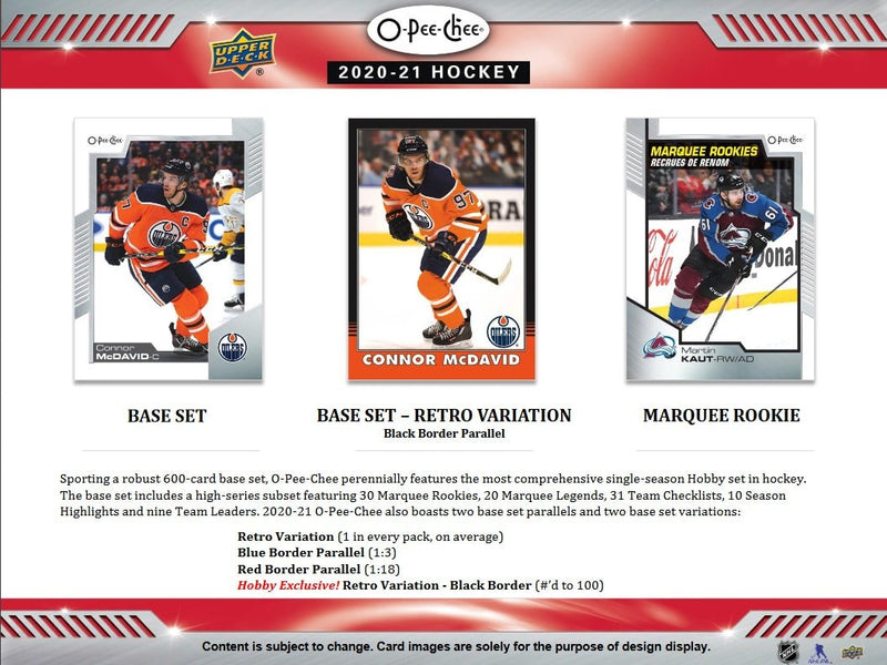 2020-21 O-Pee-Chee Hockey Hobby Box - Cartes Sportives Rive Sud