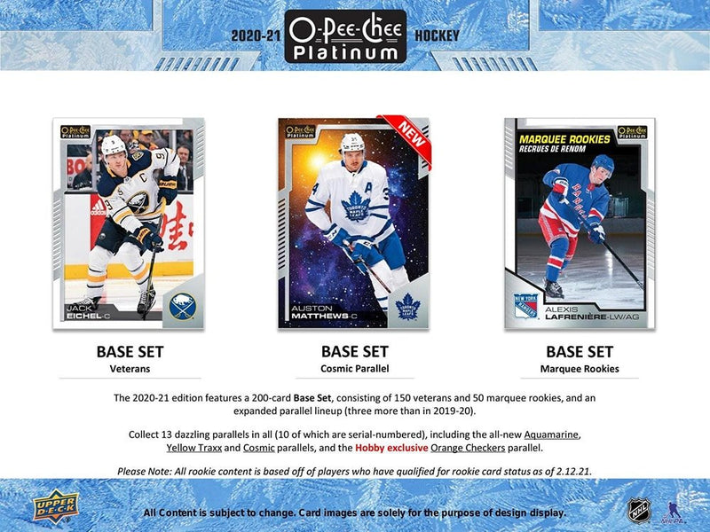 2020 - 21 O - Pee - Chee Platinum Hockey Hobby Box - Cartes Sportives Rive Sud