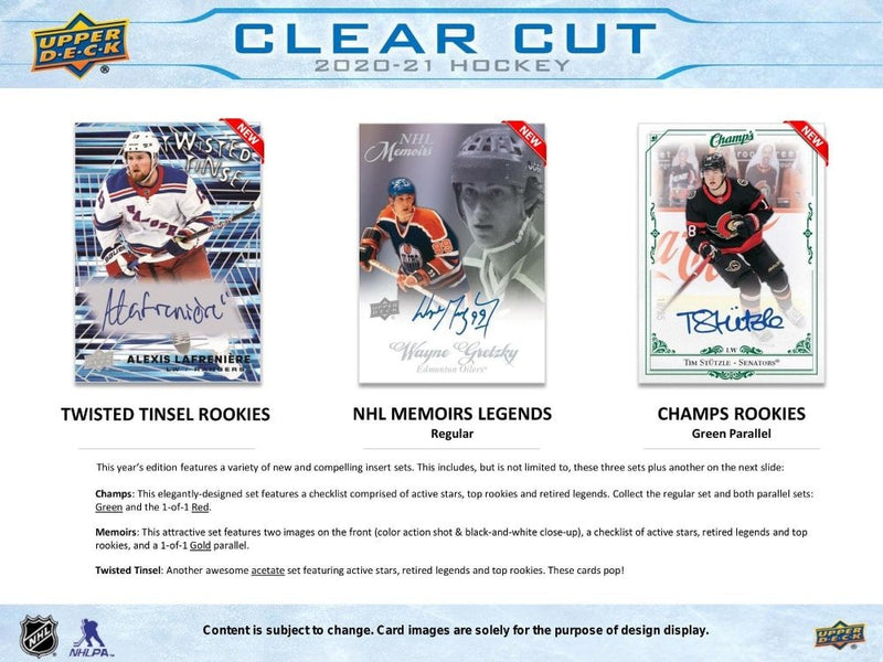 2020-21 Upper Deck Clear Cut Hockey Hobby Box - Cartes Sportives Rive Sud