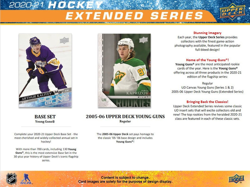 2020-21 Upper Deck Extended Series Hockey Retail Box - Cartes Sportives Rive Sud
