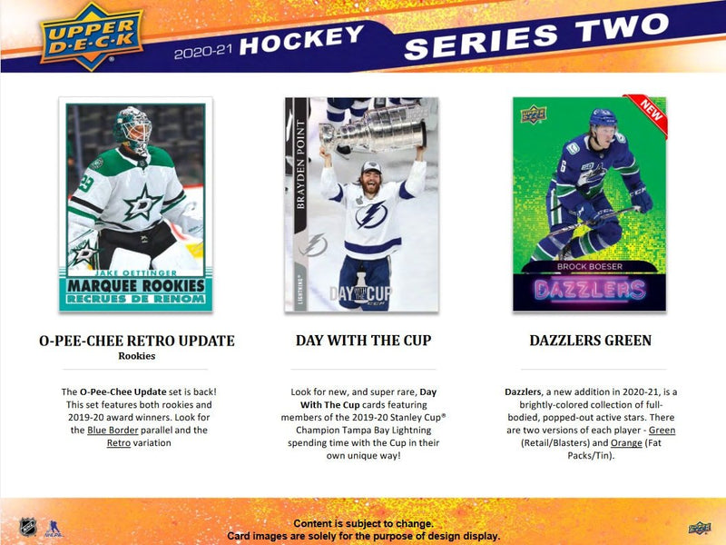 2020-21 Upper Deck Series 2 Hockey Retail Box - Cartes Sportives Rive Sud