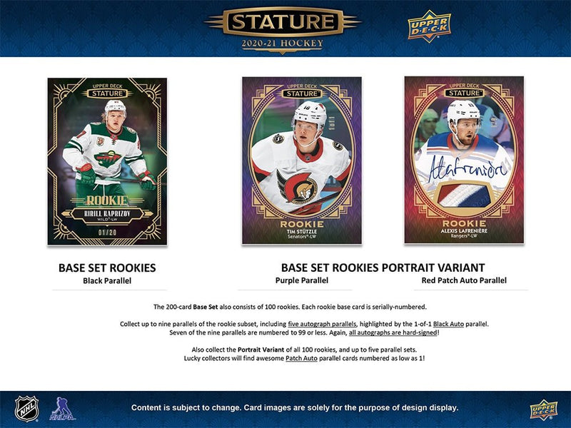 2020-21 Upper Deck Stature Hockey Hobby Box - Cartes Sportives Rive Sud