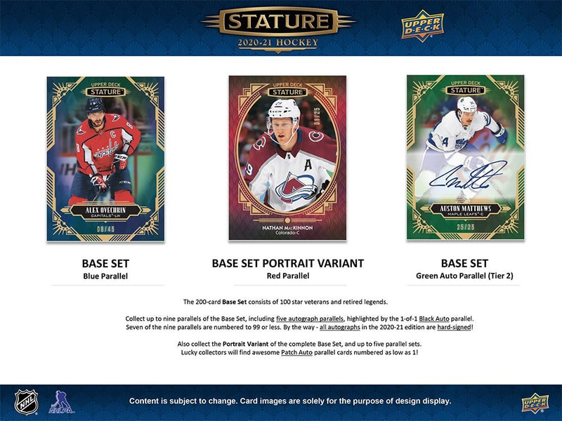 2020-21 Upper Deck Stature Hockey Hobby Box - Cartes Sportives Rive Sud