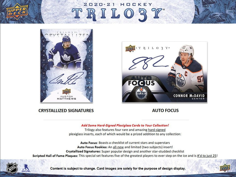 2020-21 Upper Deck Trilogy Hockey Hobby Box - Cartes Sportives Rive Sud