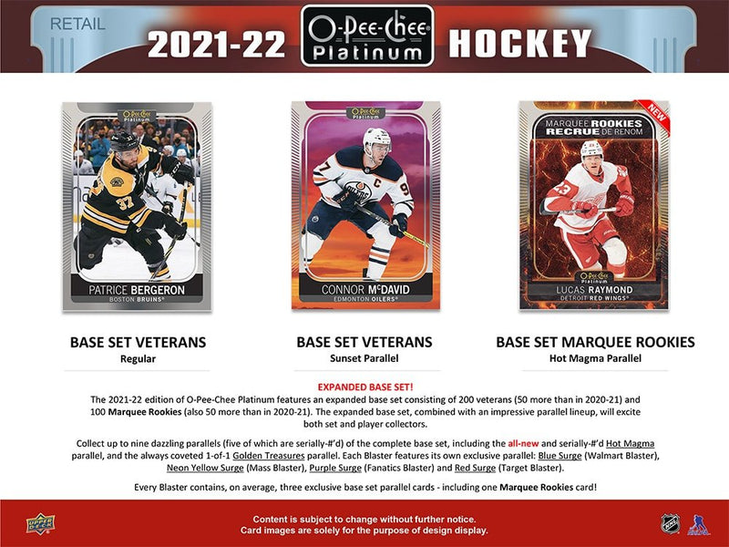 2021-22 O-Pee-Chee Platinum Hockey Blaster Box - Cartes Sportives Rive Sud