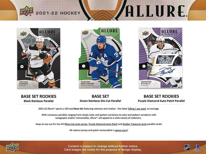 2021-22 Upper Deck Allure Hockey Hobby Box - Cartes Sportives Rive Sud