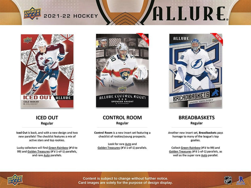 2021-22 Upper Deck Allure Hockey Hobby Box - Cartes Sportives Rive Sud