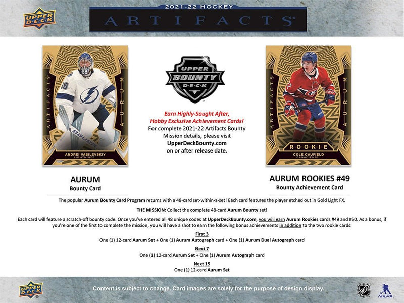 2021-22 Upper Deck Artifacts Hockey Hobby Box - Cartes Sportives Rive Sud