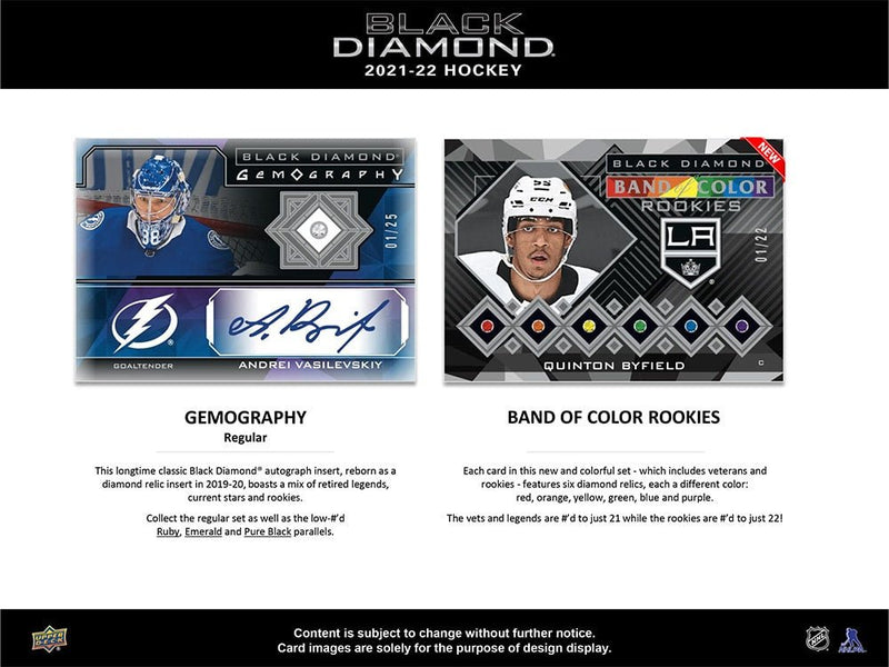 2021 - 22 Upper Deck Black Diamond Hockey Hobby Box - Cartes Sportives Rive Sud