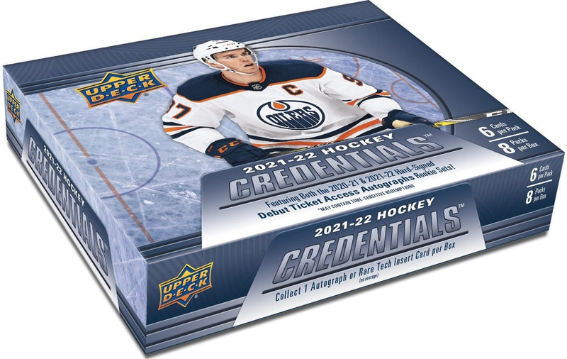 2021-22 Upper Deck Credentials Hockey Hobby Box - Cartes Sportives Rive Sud