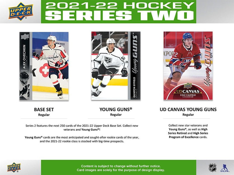 2021-22 Upper Deck Series 2 Hockey Retail Box - Cartes Sportives Rive Sud