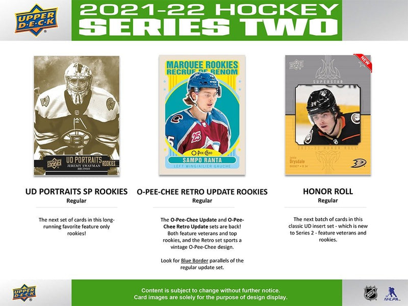 2021-22 Upper Deck Series 2 Hockey Retail Box - Cartes Sportives Rive Sud