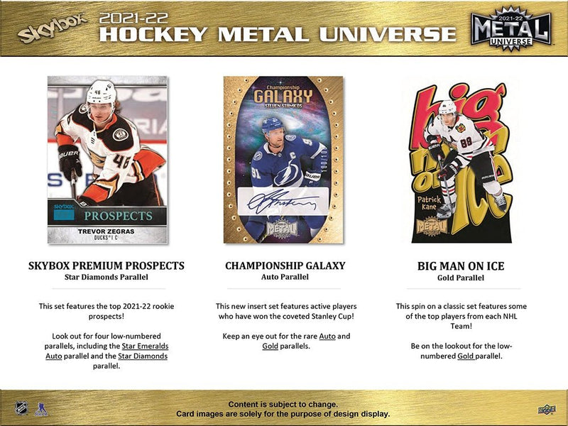 2021-22 Upper Deck Skybox Metal Universe Hockey Hobby Box - Cartes Sportives Rive Sud