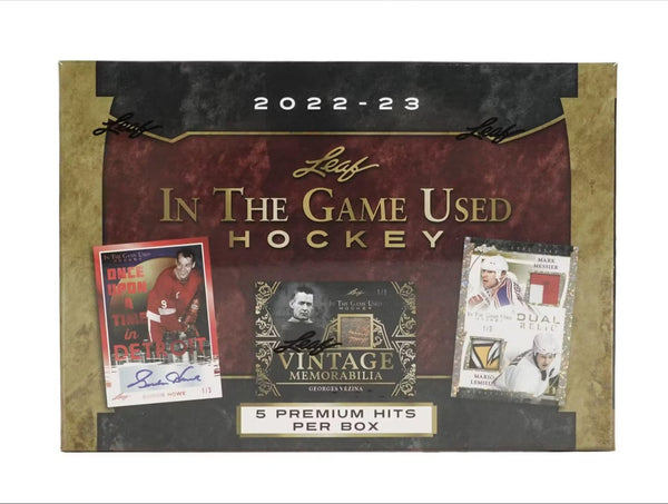 2022-23 Leaf In The Game Used Hockey Hobby Box - Cartes Sportives Rive Sud