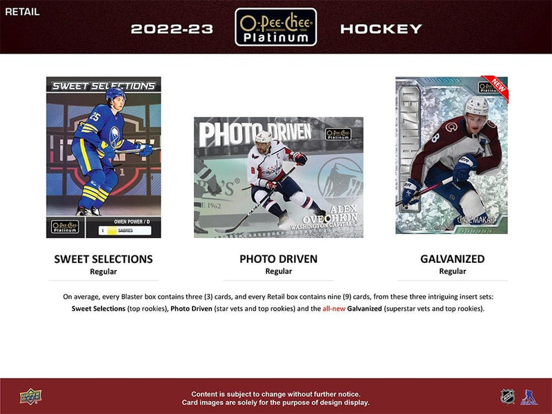 2022 - 23 O - Pee - Chee Platinum Hockey Blaster Box - Cartes Sportives Rive Sud