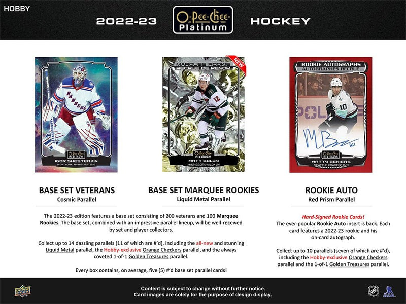 2022-23 O-Pee-Chee Platinum Hockey Hobby Box - Cartes Sportives Rive Sud