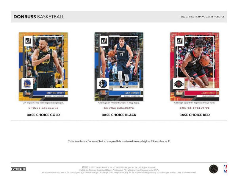 2022 - 23 Panini Donruss Basketball Choice Hobby Box - Cartes Sportives Rive Sud