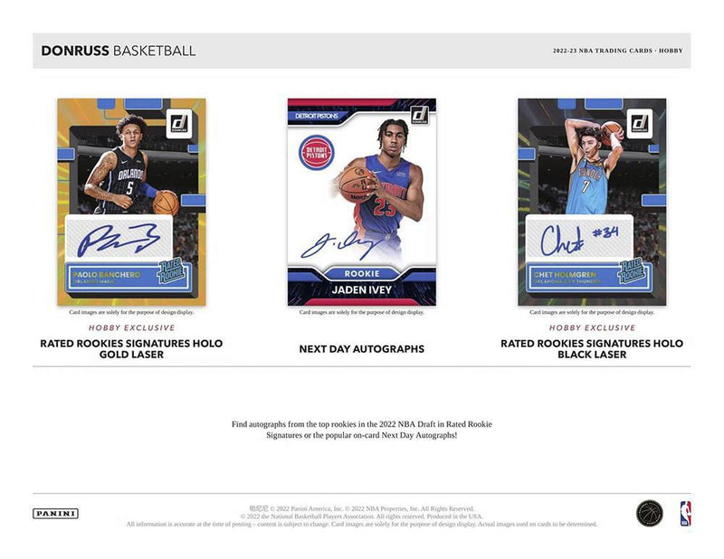 2022 - 23 Panini Donruss Basketball Hobby Box - Cartes Sportives Rive Sud