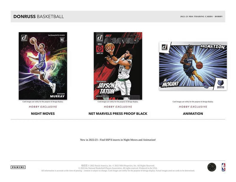 2022 - 23 Panini Donruss Basketball Hobby Box - Cartes Sportives Rive Sud