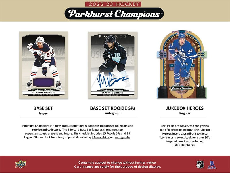 2022 - 23 Parkhurst Champions Hockey Blaster Box - Cartes Sportives Rive Sud