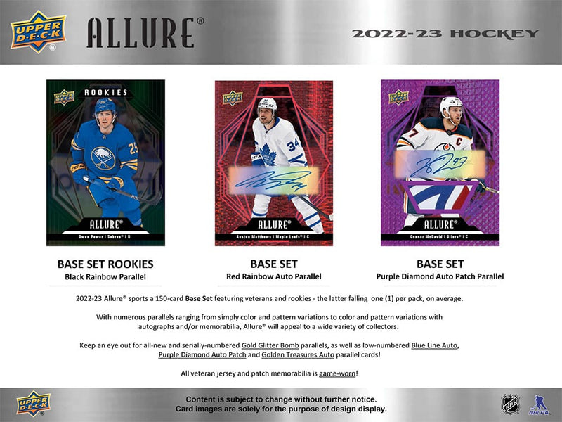 2022-23 Upper Deck Allure Hockey Hobby Box - Cartes Sportives Rive Sud