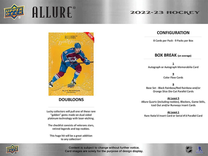 2022-23 Upper Deck Allure Hockey Hobby Box - Cartes Sportives Rive Sud