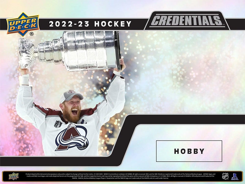 2022-23 Upper Deck Credentials Hockey Hobby Box - Cartes Sportives Rive Sud