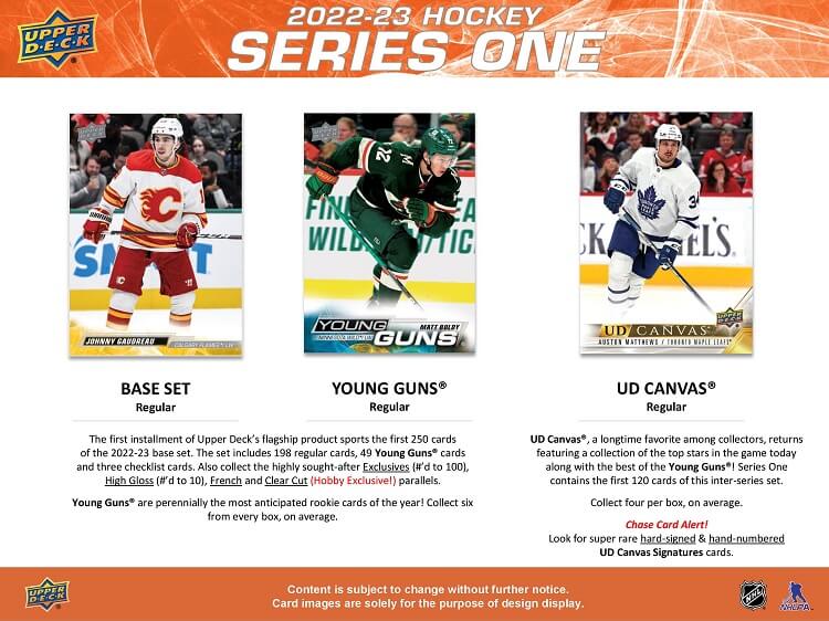 2022-23 Upper Deck Series 1 Hockey Hobby Box - Cartes Sportives Rive Sud