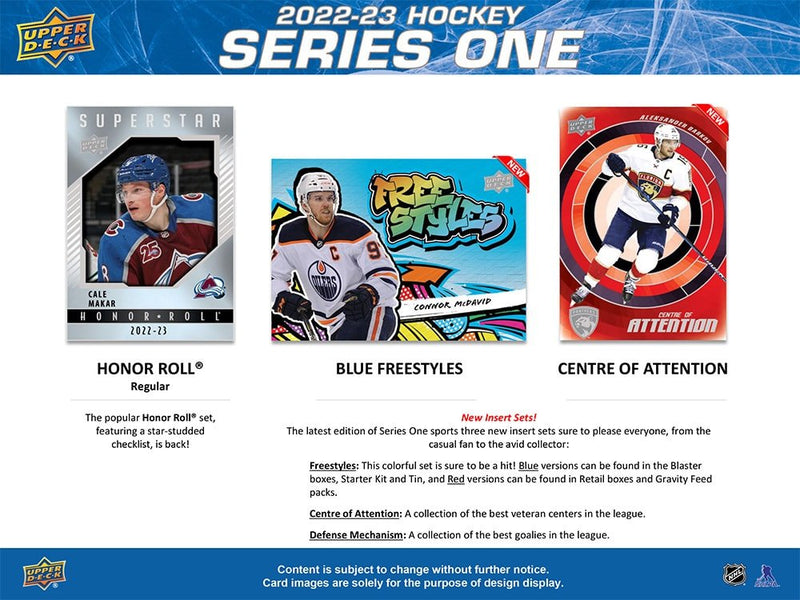 2022 - 23 Upper Deck Series 1 Hockey Retail Box - Cartes Sportives Rive Sud