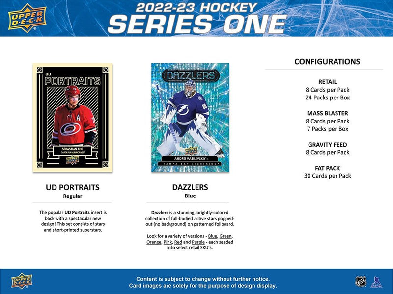 2022 - 23 Upper Deck Series 1 Hockey Retail Box - Cartes Sportives Rive Sud