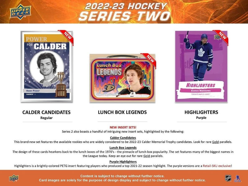 2022-23 Upper Deck Series 2 Hockey Retail Box - Cartes Sportives Rive Sud