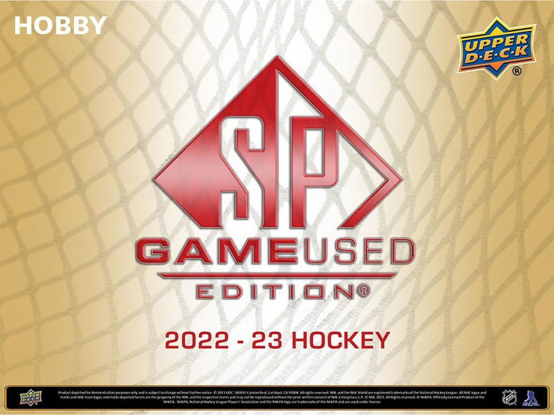 2022-23 Upper Deck SP Game Used Hockey Hobby Box - Cartes Sportives Rive Sud