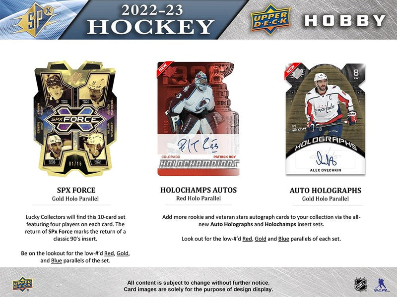 2022-23 Upper Deck SPX Hockey Hobby Box - Cartes Sportives Rive Sud