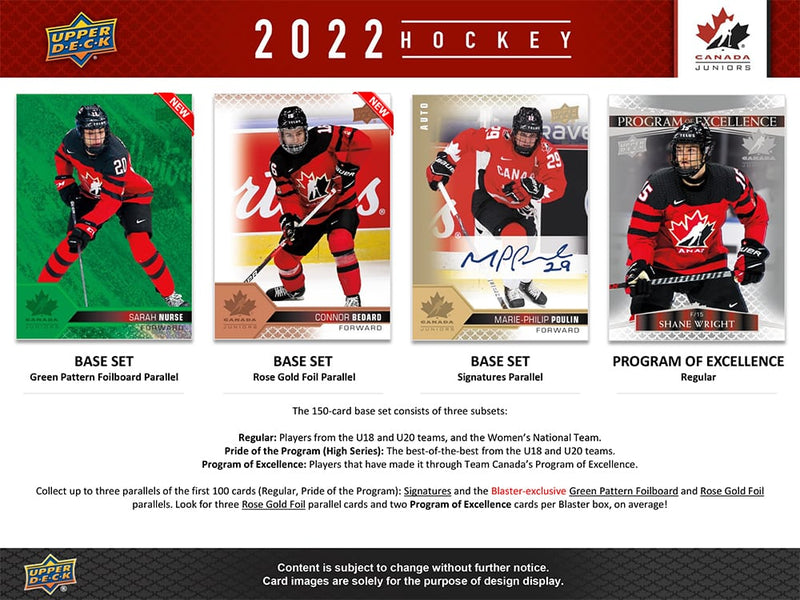 2022-23 Upper Deck Team Canada Juniors Hockey Blaster Box - Cartes Sportives Rive Sud