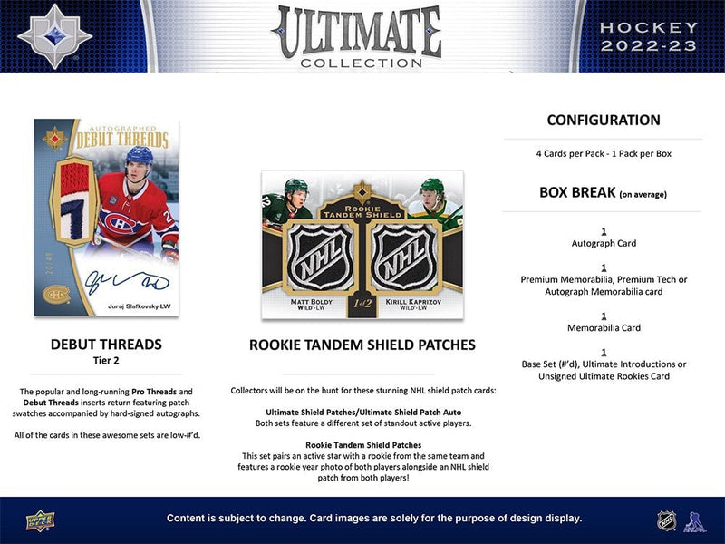 2022-23 Upper Deck Ultimate Hockey Hobby Box - Cartes Sportives Rive Sud