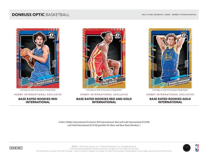 2023 - 24 Panini Donruss Optic Basketball International Hobby Box - Cartes Sportives Rive Sud