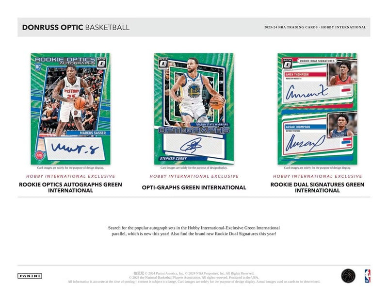 2023 - 24 Panini Donruss Optic Basketball International Hobby Box - Cartes Sportives Rive Sud