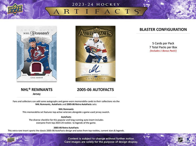 2023-24 Upper Deck Artifacts Hockey Blaster Box - Cartes Sportives Rive Sud