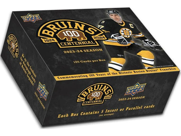 2023 - 24 Upper Deck Centennial Bruins Hockey Hobby Box - Cartes Sportives Rive Sud