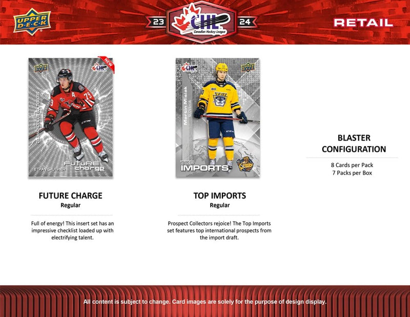 2023 - 24 Upper Deck CHL Hockey Blaster Box (Pre - Order) - Cartes Sportives Rive Sud