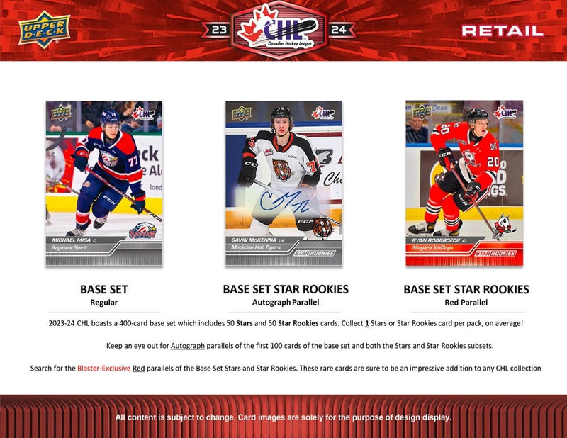 2023 - 24 Upper Deck CHL Hockey Blaster Box (Pre - Order) - Cartes Sportives Rive Sud