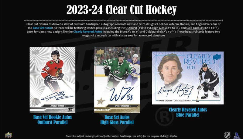 2023 - 24 Upper Deck Clear Cut Hockey Hobby Box - Cartes Sportives Rive Sud