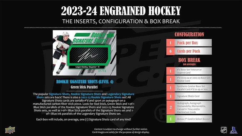 2023 - 24 Upper Deck Engrained Hockey Hobby Box (Pre - Order) - Cartes Sportives Rive Sud