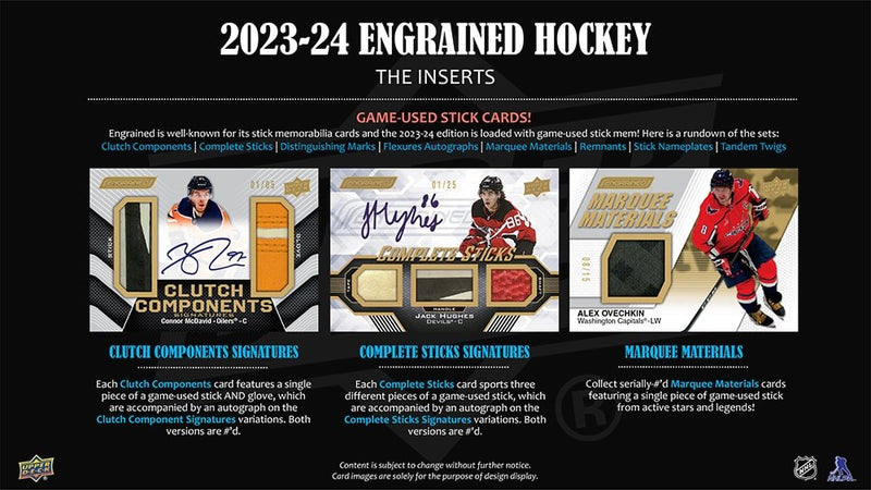 2023 - 24 Upper Deck Engrained Hockey Hobby Box (Pre - Order) - Cartes Sportives Rive Sud