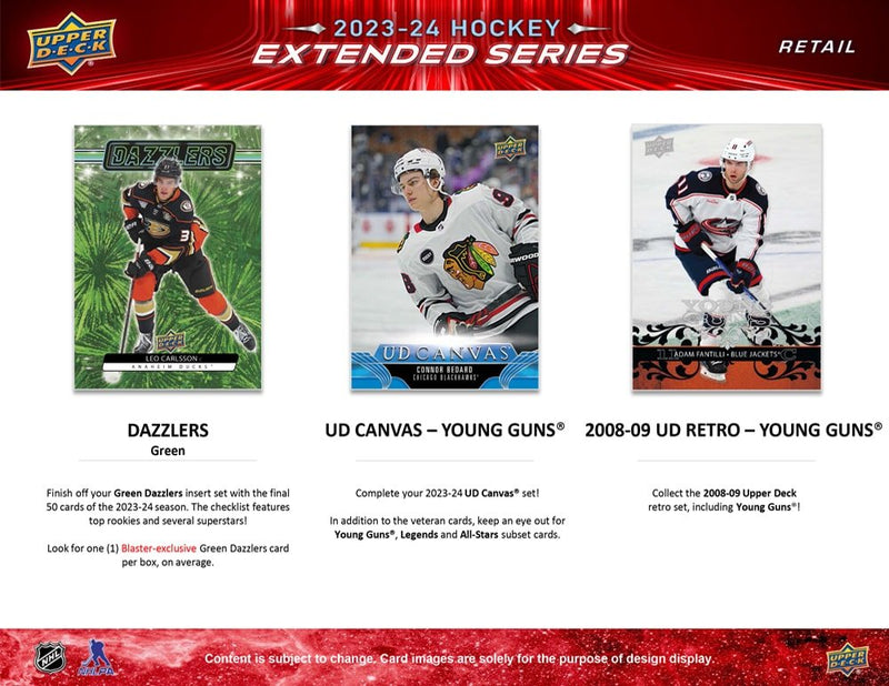 2023 - 24 Upper Deck Extended Series Hockey Blaster Box - Cartes Sportives Rive Sud