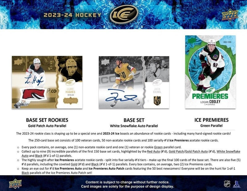 2023 - 24 Upper Deck Ice Hockey Hobby Box - Cartes Sportives Rive Sud