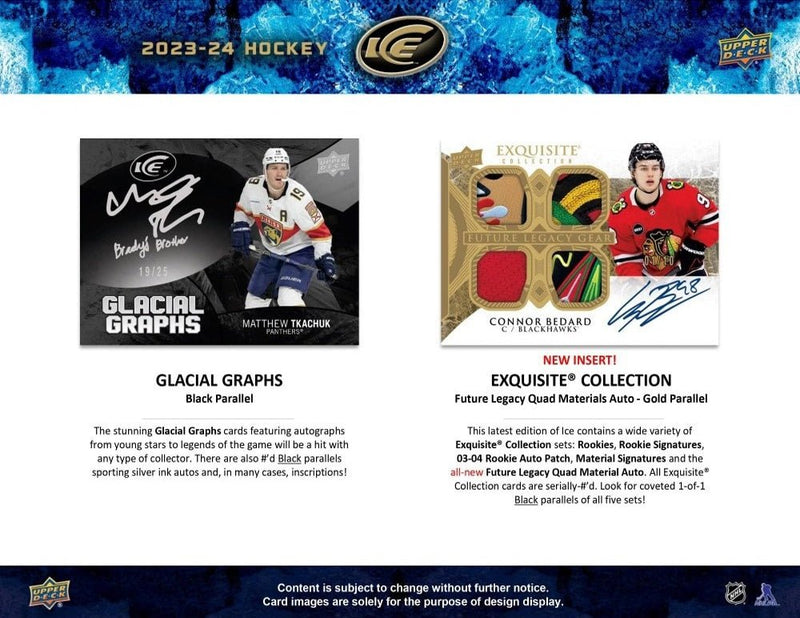 2023 - 24 Upper Deck Ice Hockey Hobby Box - Cartes Sportives Rive Sud